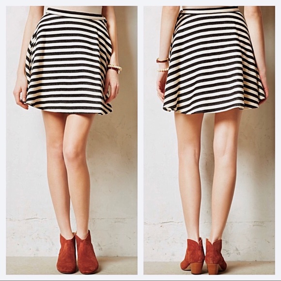 Anthropologie Dresses & Skirts - Greylin striped cotton-blend flared skirt size 10